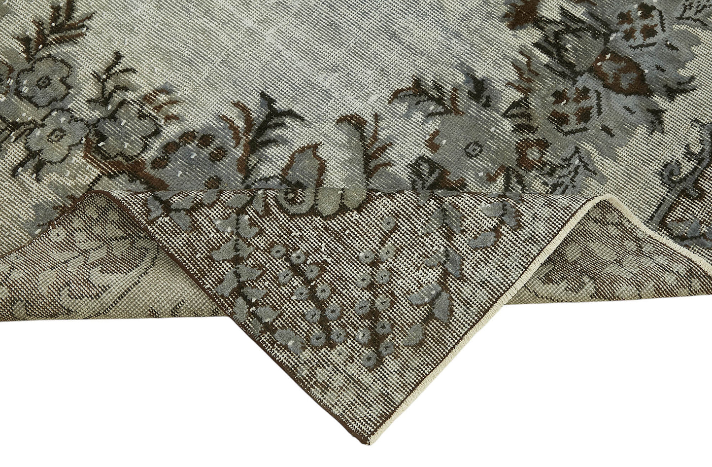6x10 Vintage Hand-Carved Turkish Rug - 47089