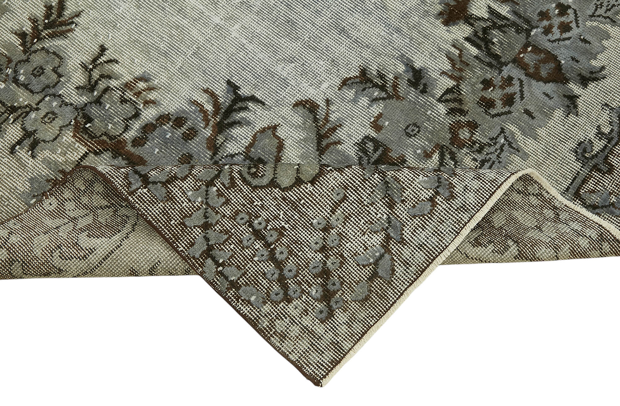 6x10 Vintage Hand-Carved Turkish Rug - 47089