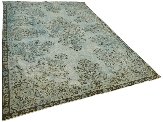 7x10 Vintage Hand-Carved Turkish Rug - 47090