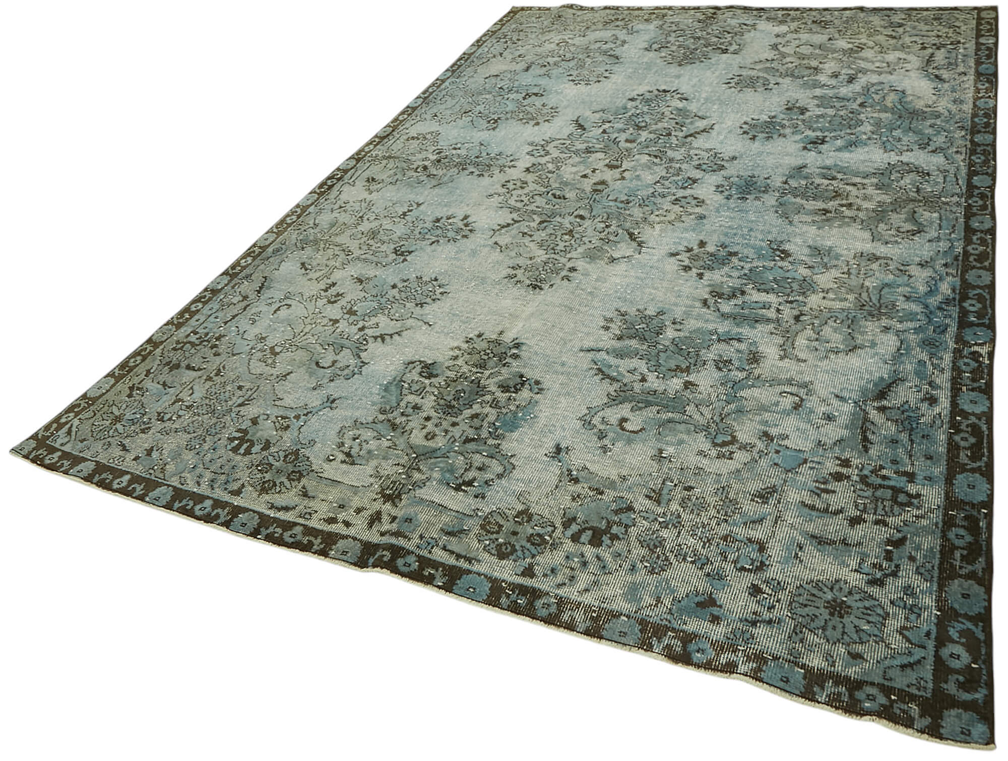 7x10 Vintage Hand-Carved Turkish Rug - 47090