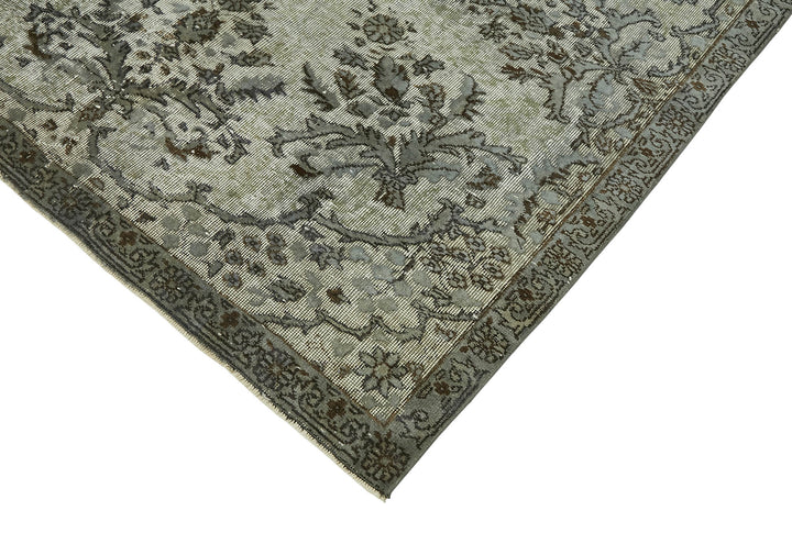 5x9 Vintage Hand-Carved Turkish Rug - 47091