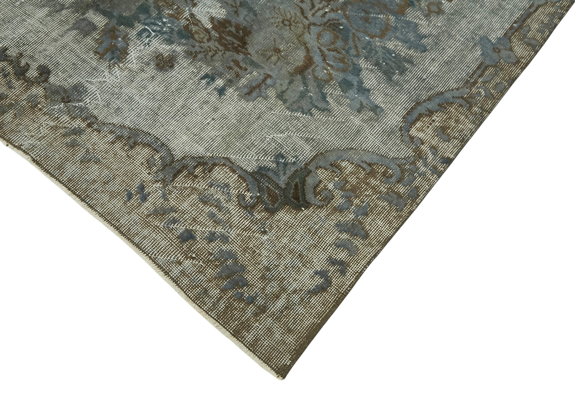 6x9 Vintage Hand-Carved Turkish Rug - 47092