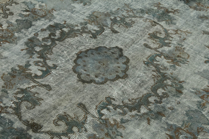 6x9 Vintage Hand-Carved Turkish Rug - 47092