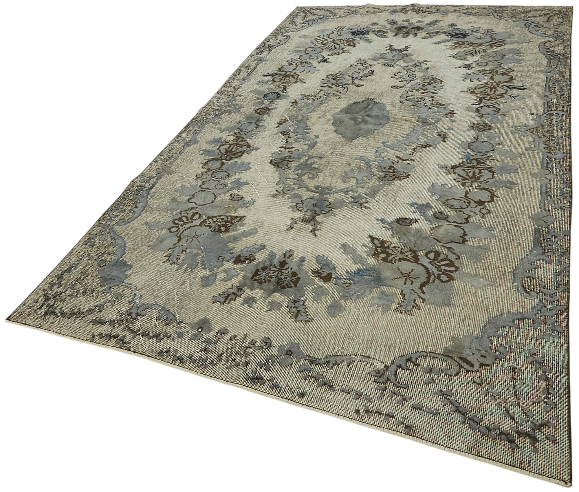 6x10 Vintage Hand-Carved Turkish Rug - 47096