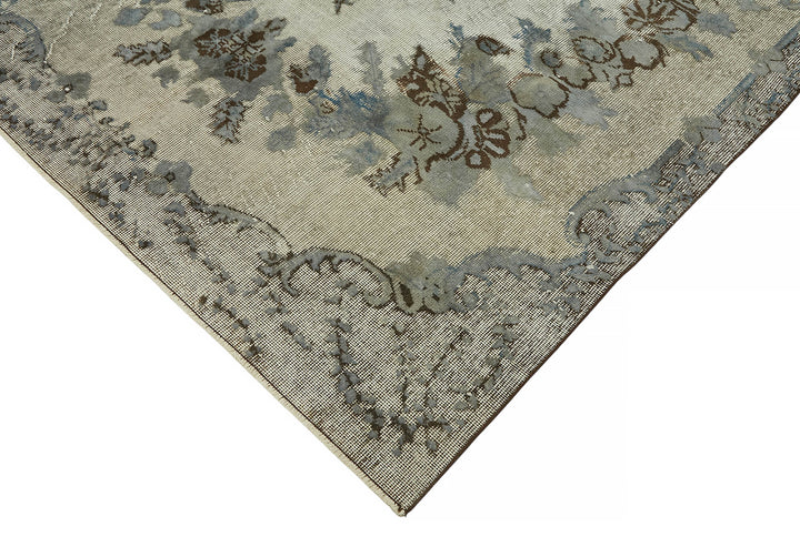 6x10 Vintage Hand-Carved Turkish Rug - 47096