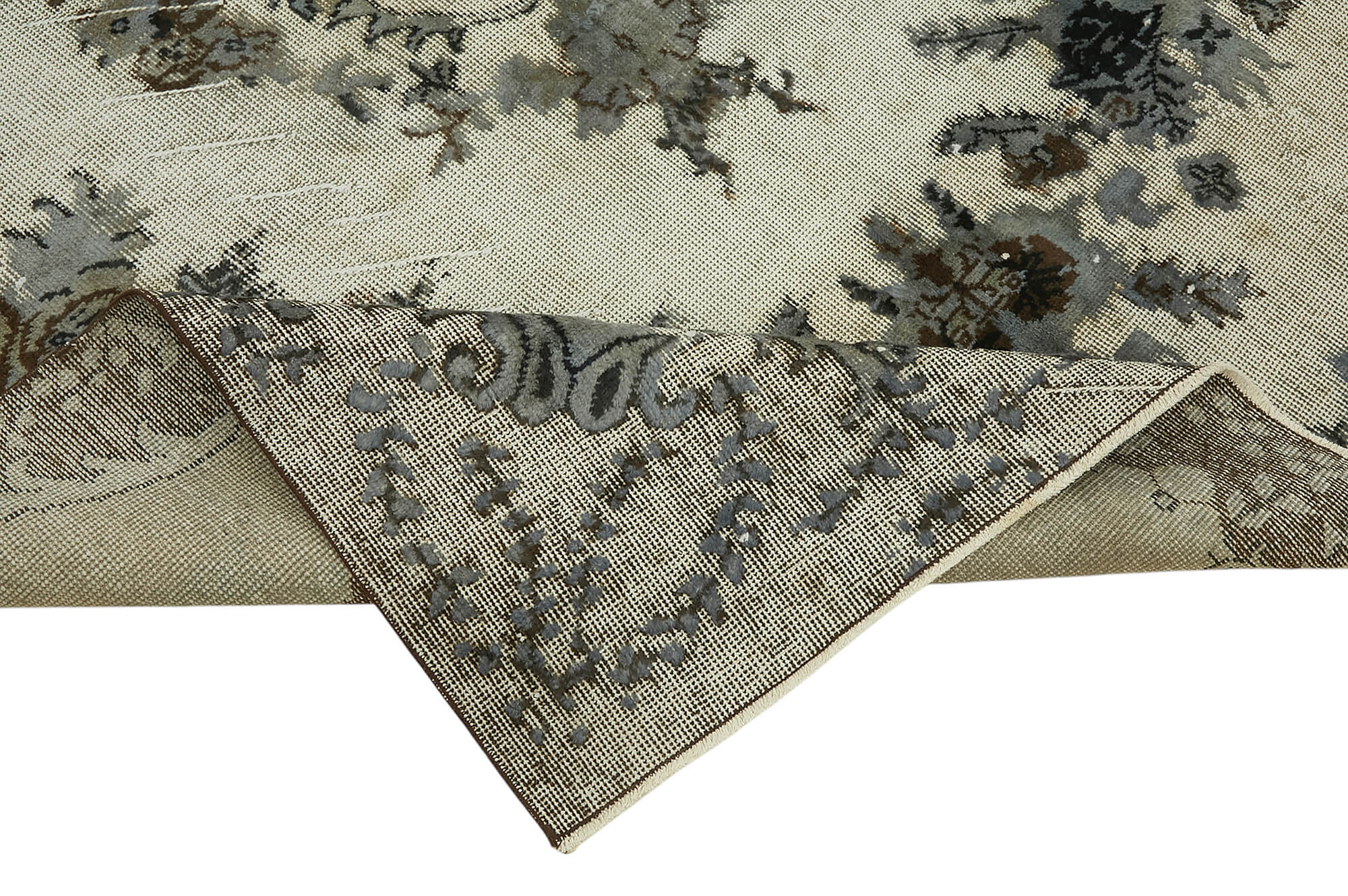 6x10 Vintage Hand-Carved Turkish Rug - 47096