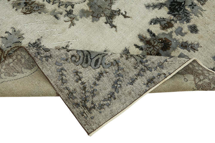 6x10 Vintage Hand-Carved Turkish Rug - 47096