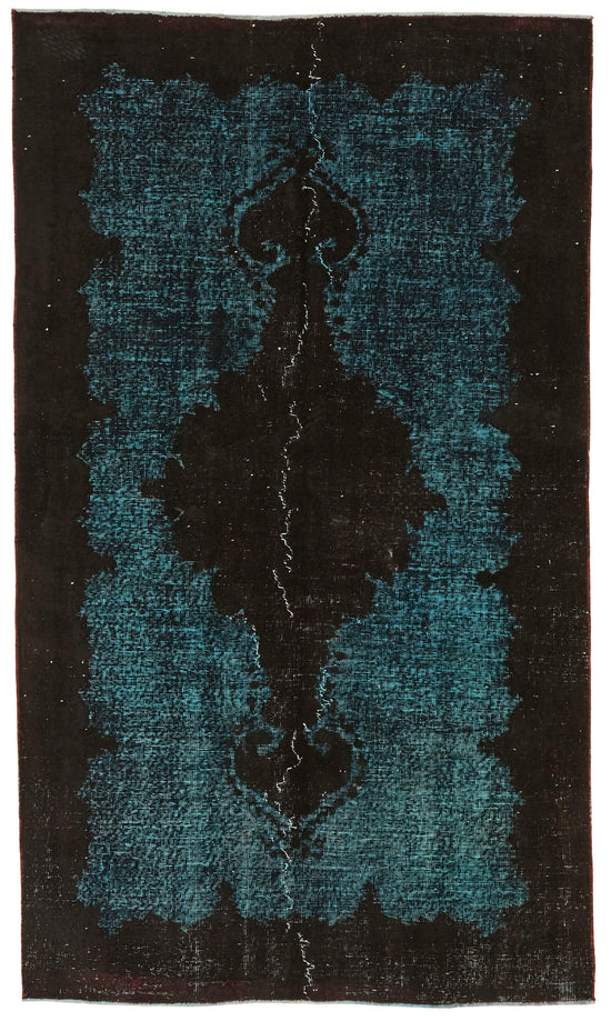 5x8 Vintage Hand-Carved Turkish Rug - 47097