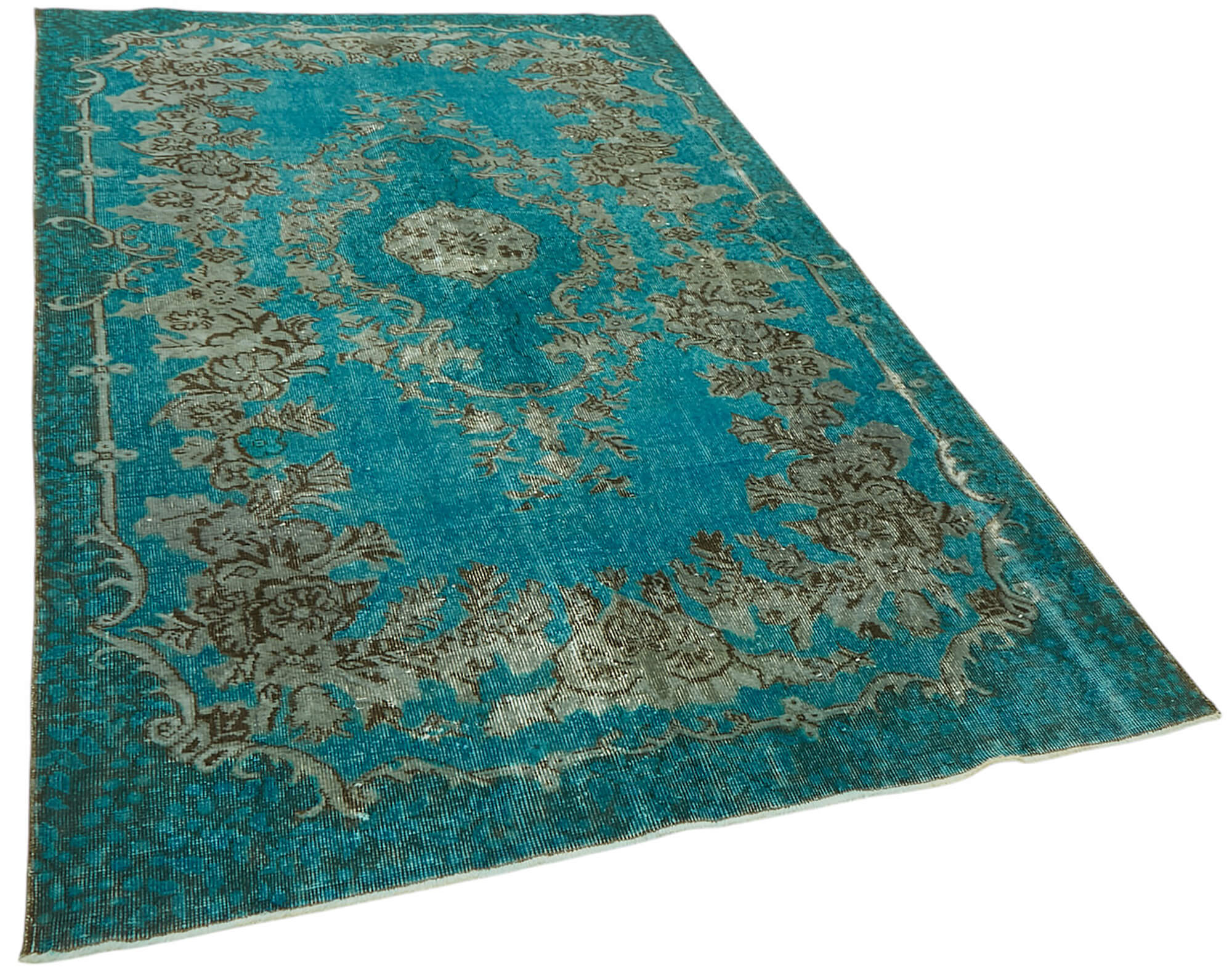 5x9 Vintage Hand-Carved Turkish Rug - 47100