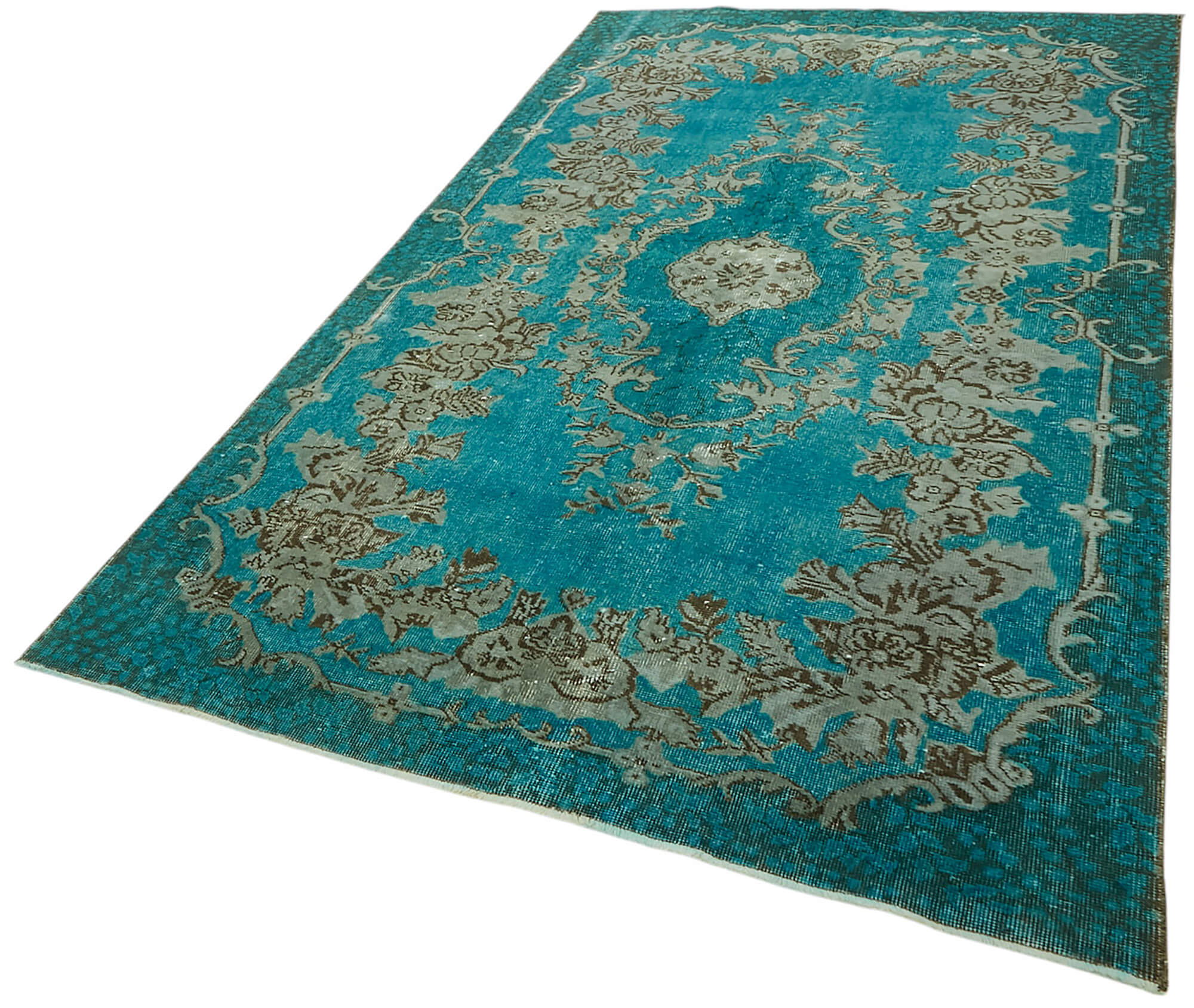 5x9 Vintage Hand-Carved Turkish Rug - 47100