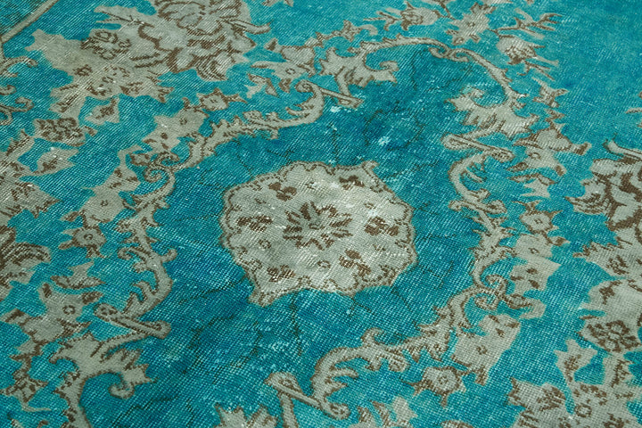 5x9 Vintage Hand-Carved Turkish Rug - 47100
