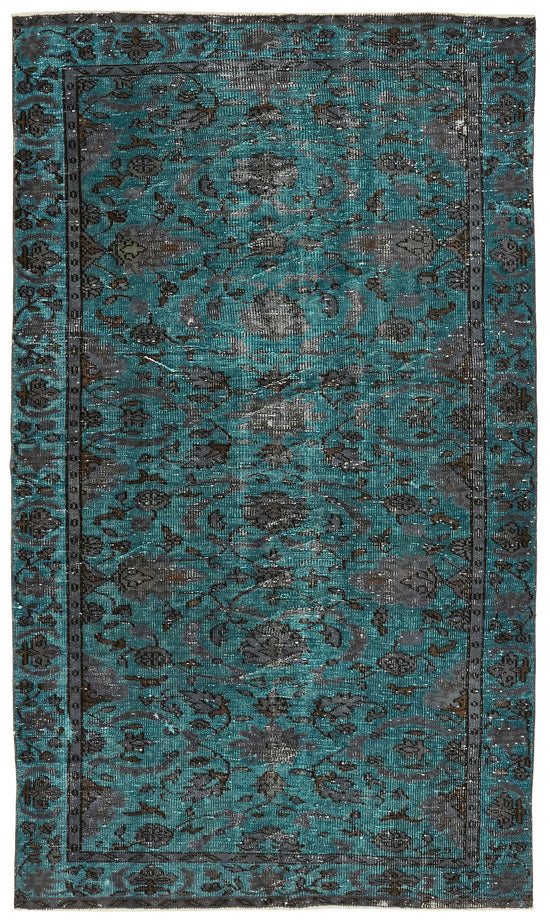 5x9 Vintage Hand-Carved Turkish Rug - 47101