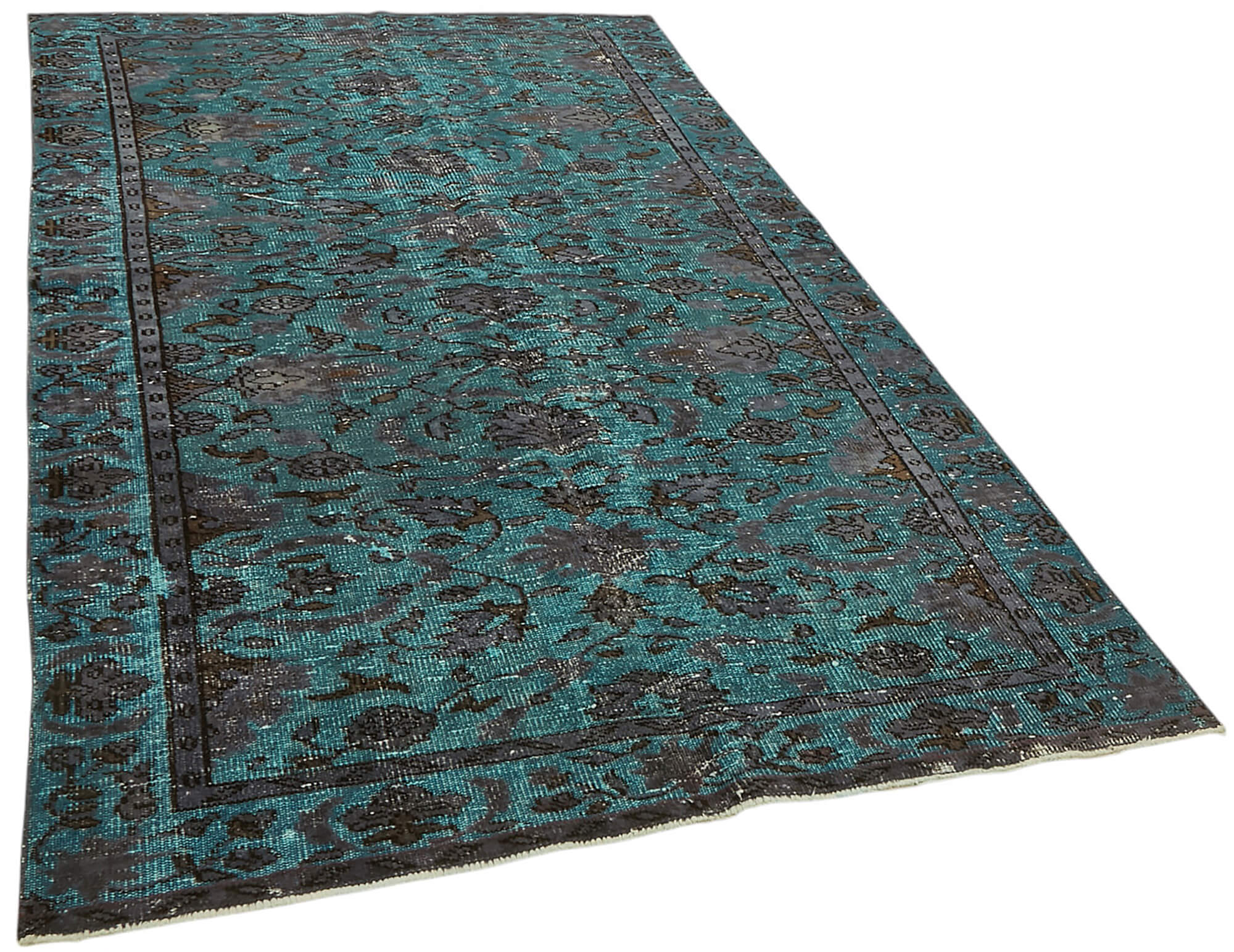 5x9 Vintage Hand-Carved Turkish Rug - 47101