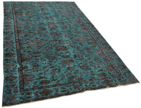 5x9 Vintage Hand-Carved Turkish Rug - 47101