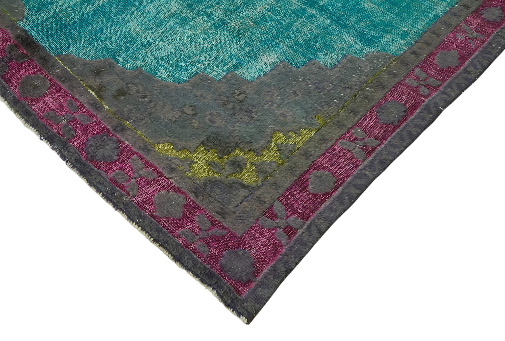 7x10 Vintage Hand-Carved Turkish Rug - 47102
