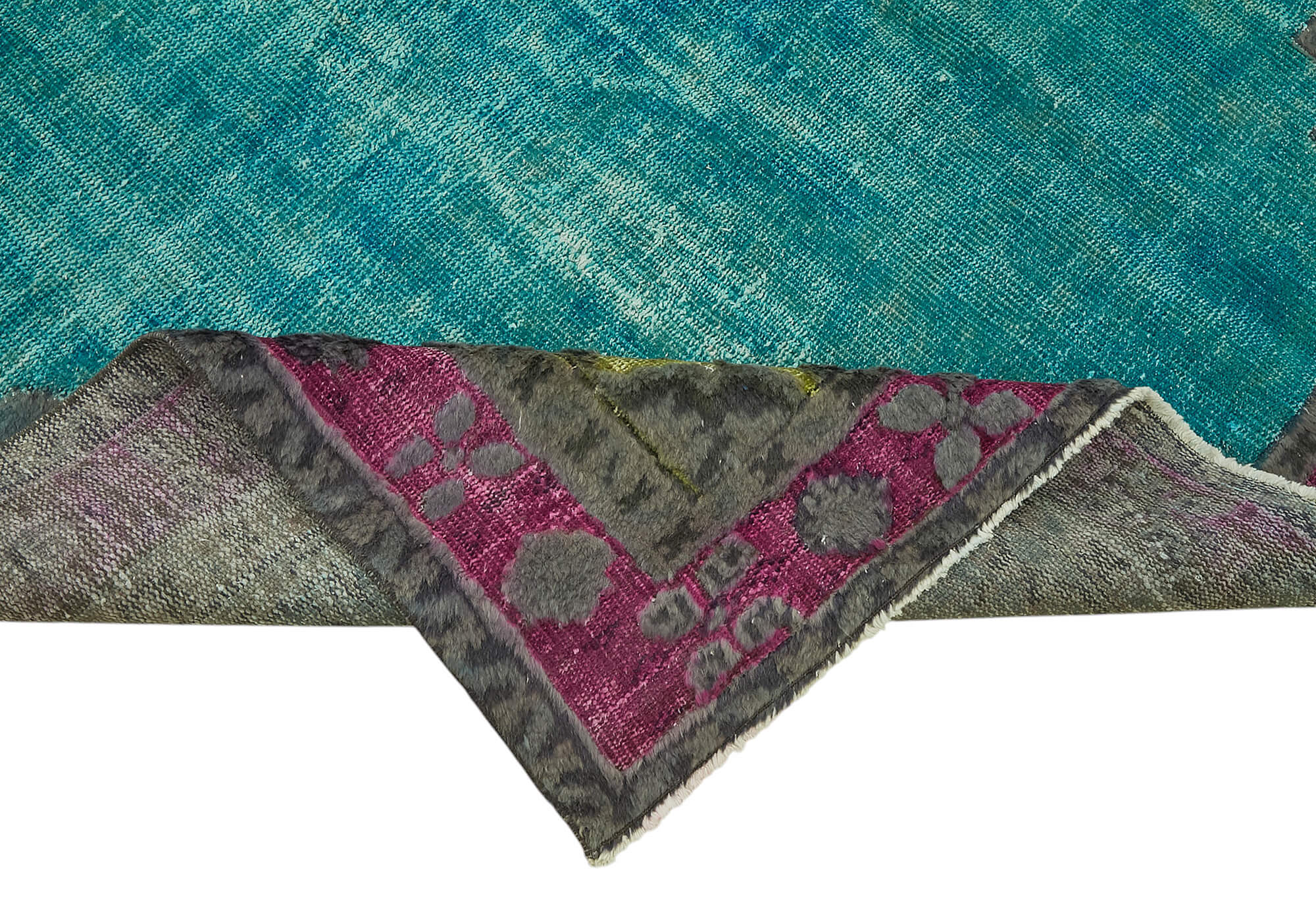 7x10 Vintage Hand-Carved Turkish Rug - 47102