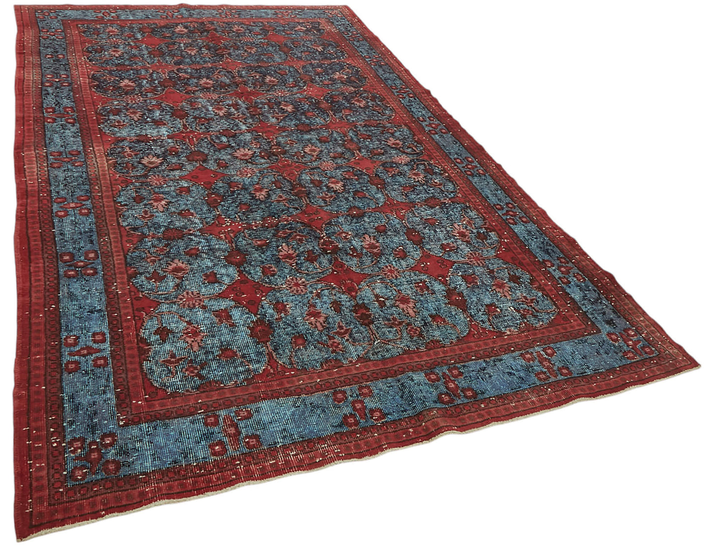 6x10 Vintage Hand-Carved Turkish Rug - 47103