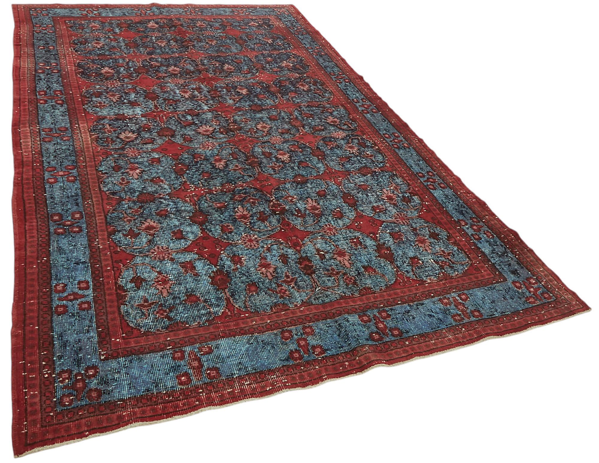 6x10 Vintage Hand-Carved Turkish Rug - 47103