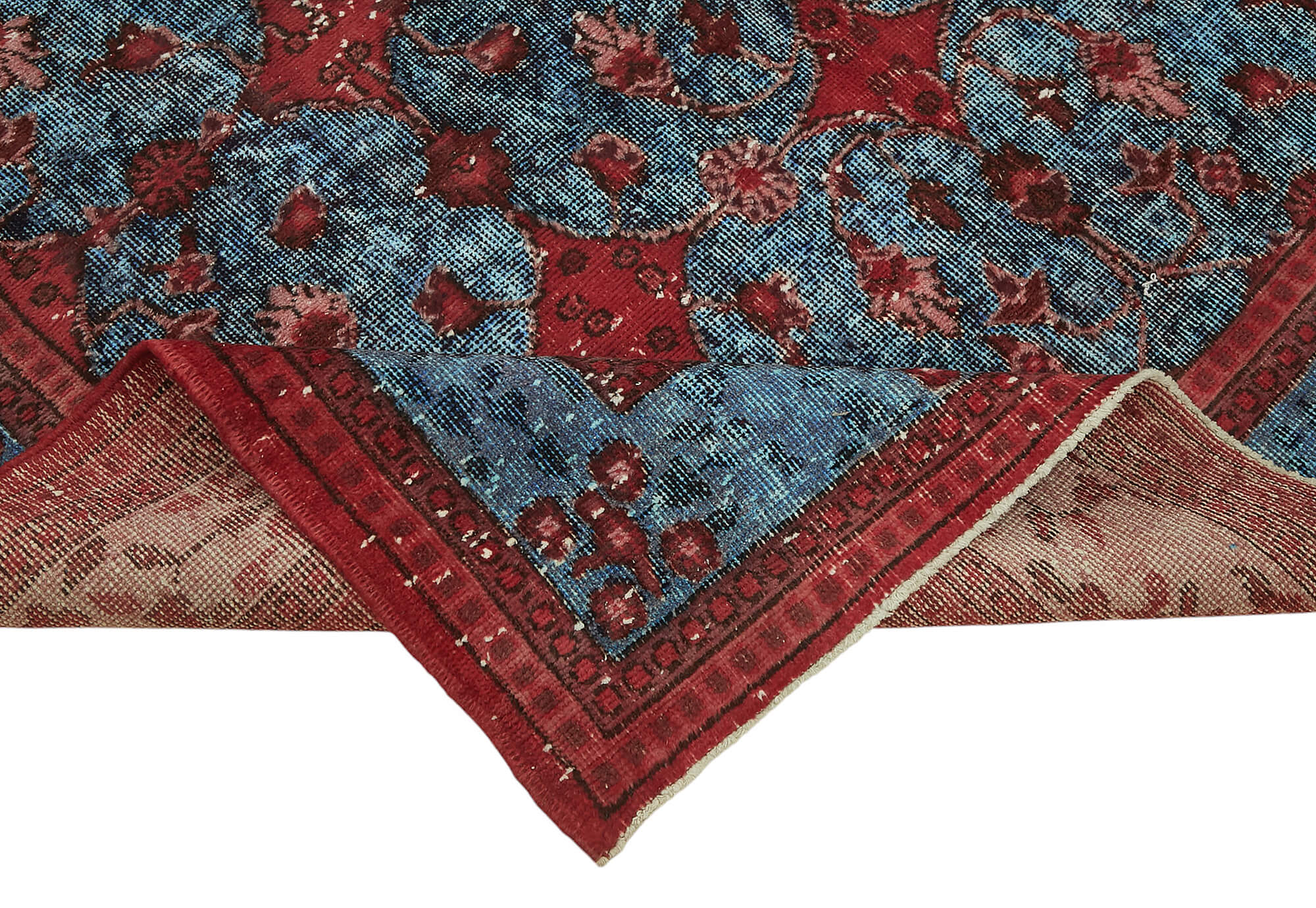 6x10 Vintage Hand-Carved Turkish Rug - 47103
