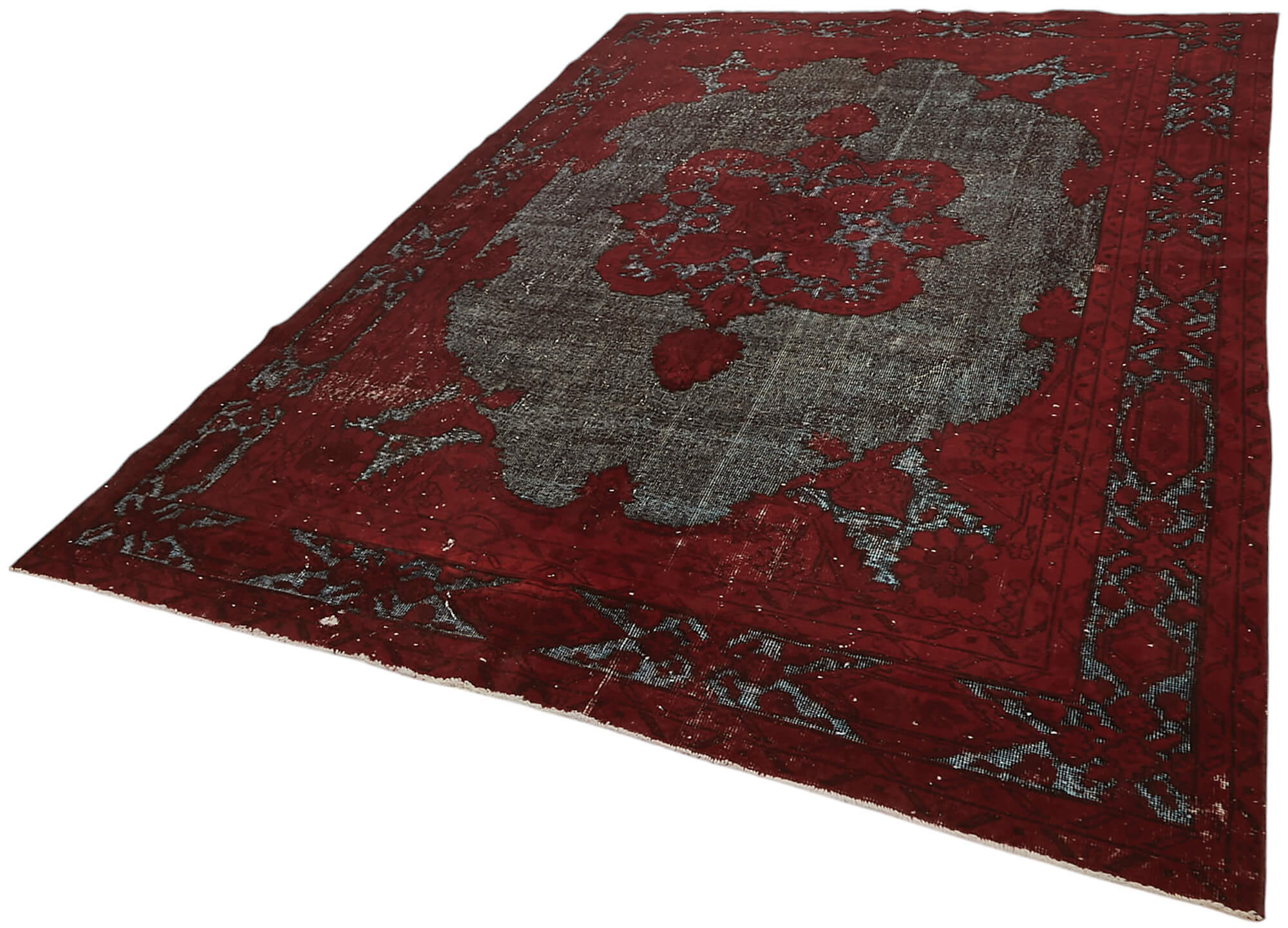 7x10 Vintage Hand-Carved Turkish Rug - 47105