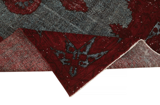 7x10 Vintage Hand-Carved Turkish Rug - 47105