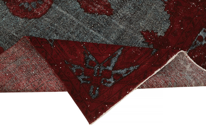 7x10 Vintage Hand-Carved Turkish Rug - 47105