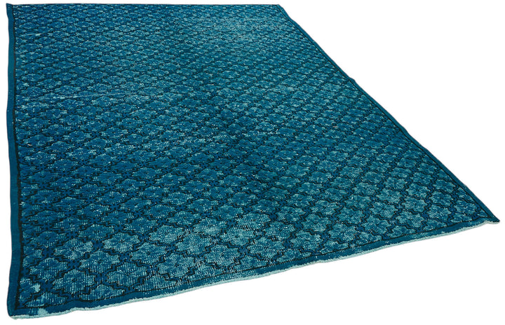 7x9 Vintage Hand-Carved Turkish Rug - 47106