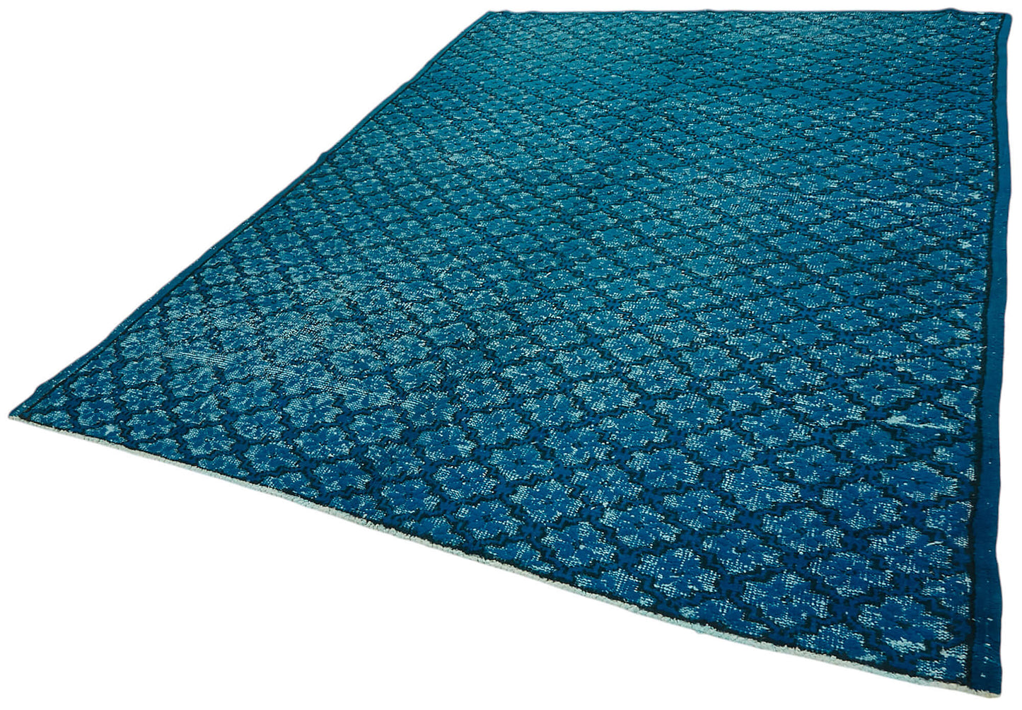 7x9 Vintage Hand-Carved Turkish Rug - 47106