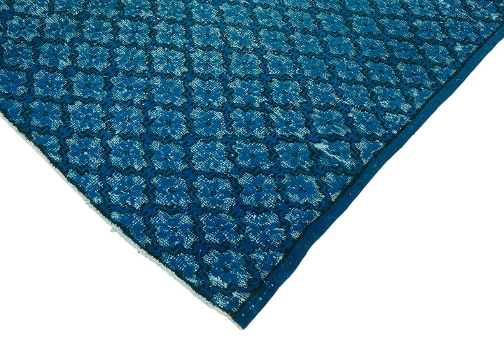 7x9 Vintage Hand-Carved Turkish Rug - 47106