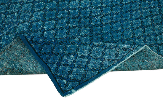 7x9 Vintage Hand-Carved Turkish Rug - 47106