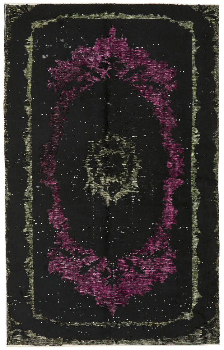 5x8 Vintage Hand-Carved Turkish Rug - 47107