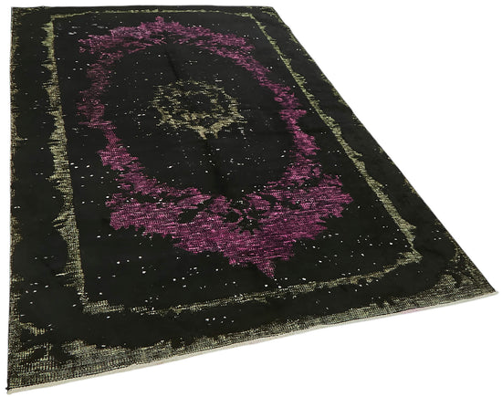 5x8 Vintage Hand-Carved Turkish Rug - 47107