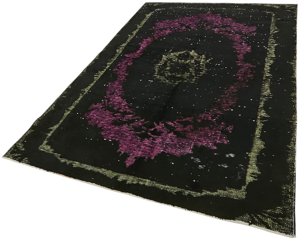 5x8 Vintage Hand-Carved Turkish Rug - 47107