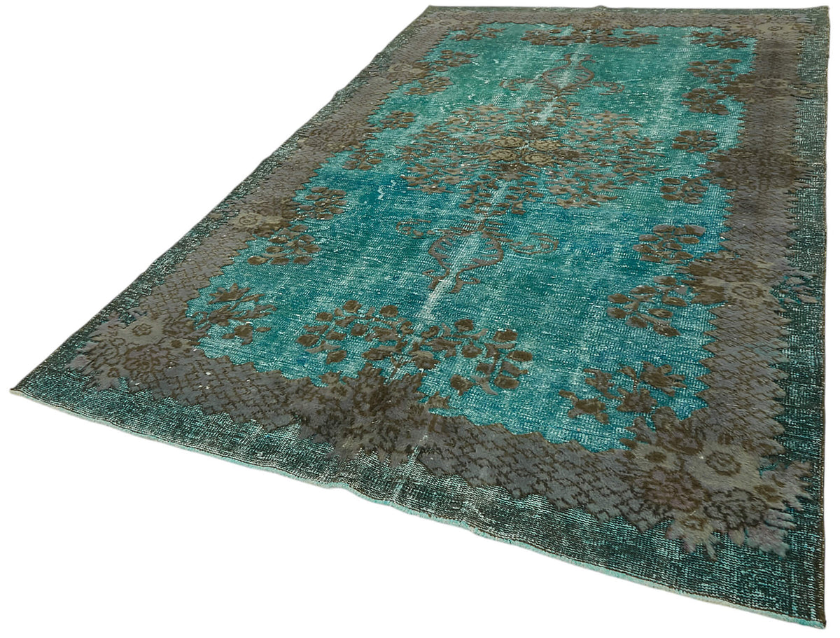 6x11 Vintage Hand-Carved Turkish Rug - 47108