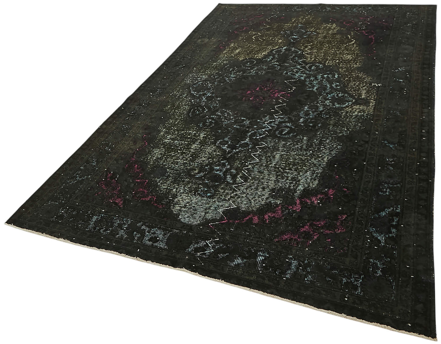 5x9 Vintage Hand-Carved Turkish Rug - 47111