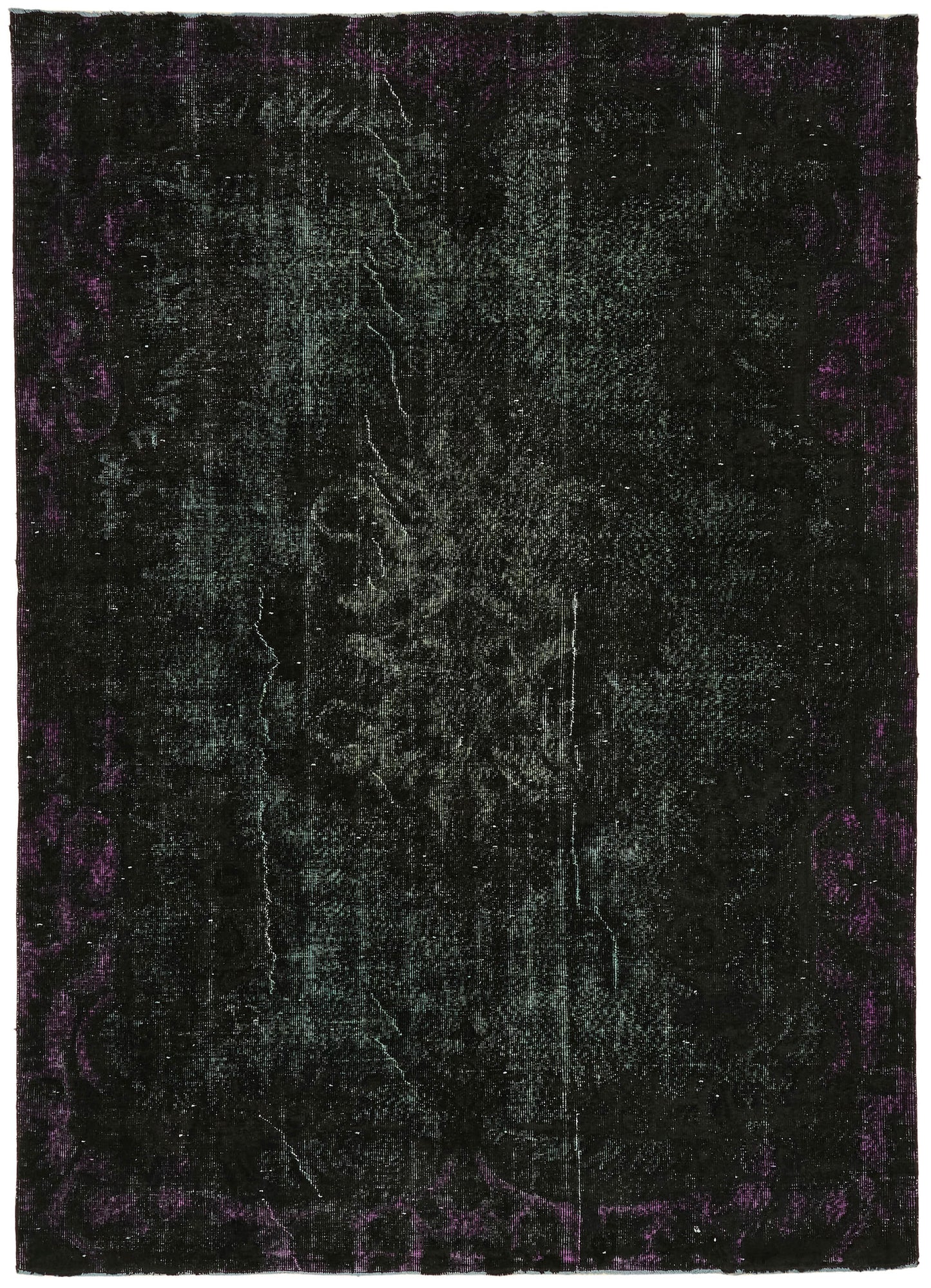 6x9 Vintage Hand-Carved Turkish Rug - 47112