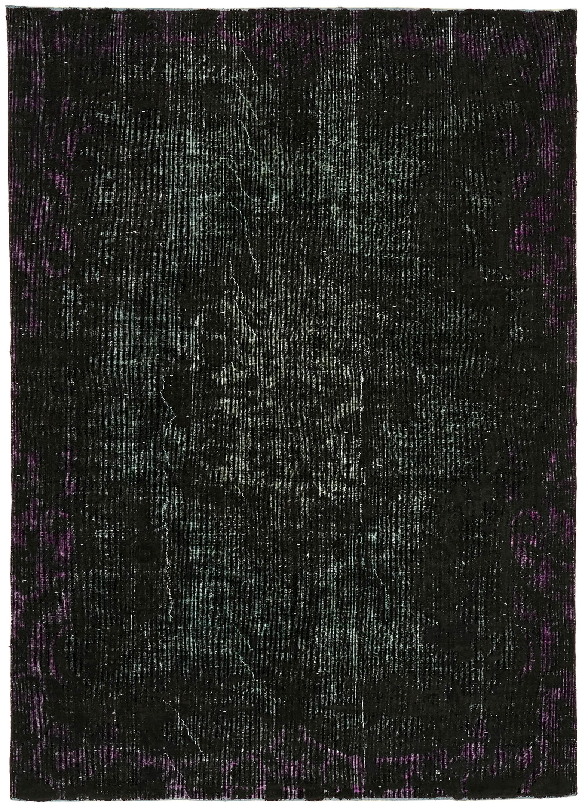 6x9 Vintage Hand-Carved Turkish Rug - 47112