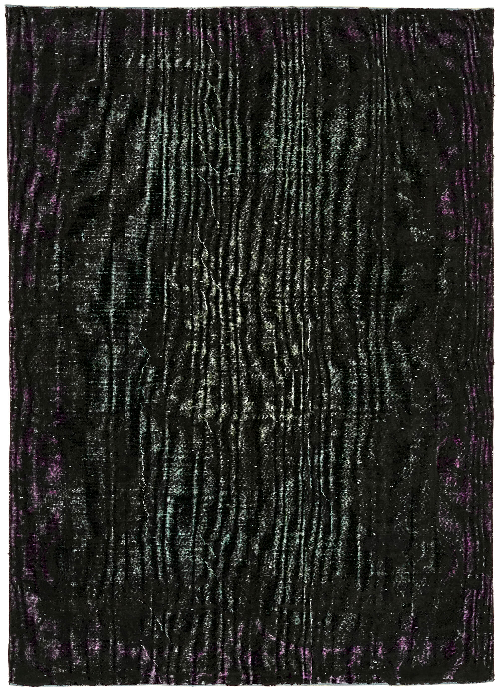 6x9 Vintage Hand-Carved Turkish Rug - 47112