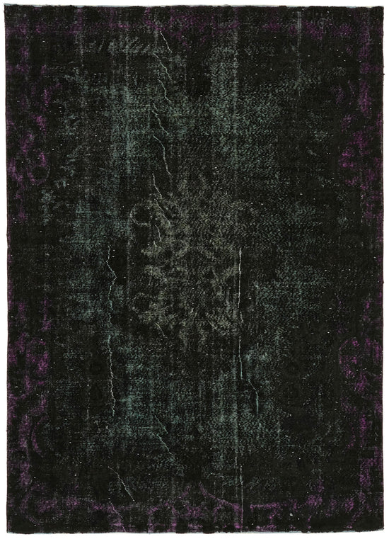 6x9 Vintage Hand-Carved Turkish Rug - 47112