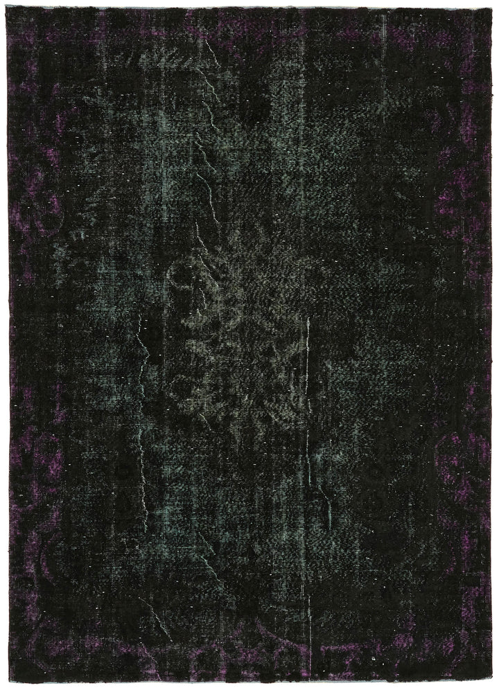 6x9 Vintage Hand-Carved Turkish Rug - 47112