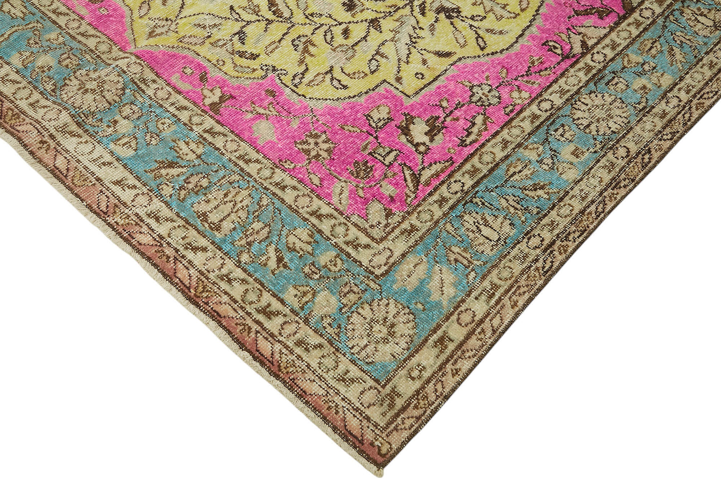 6x11 Vintage Hand-Carved Turkish Rug - 47115