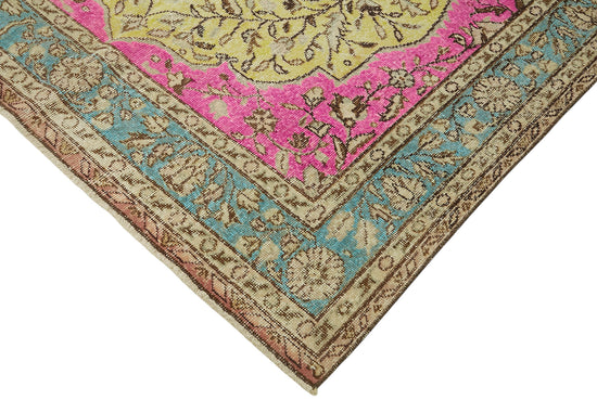 6x11 Vintage Hand-Carved Turkish Rug - 47115