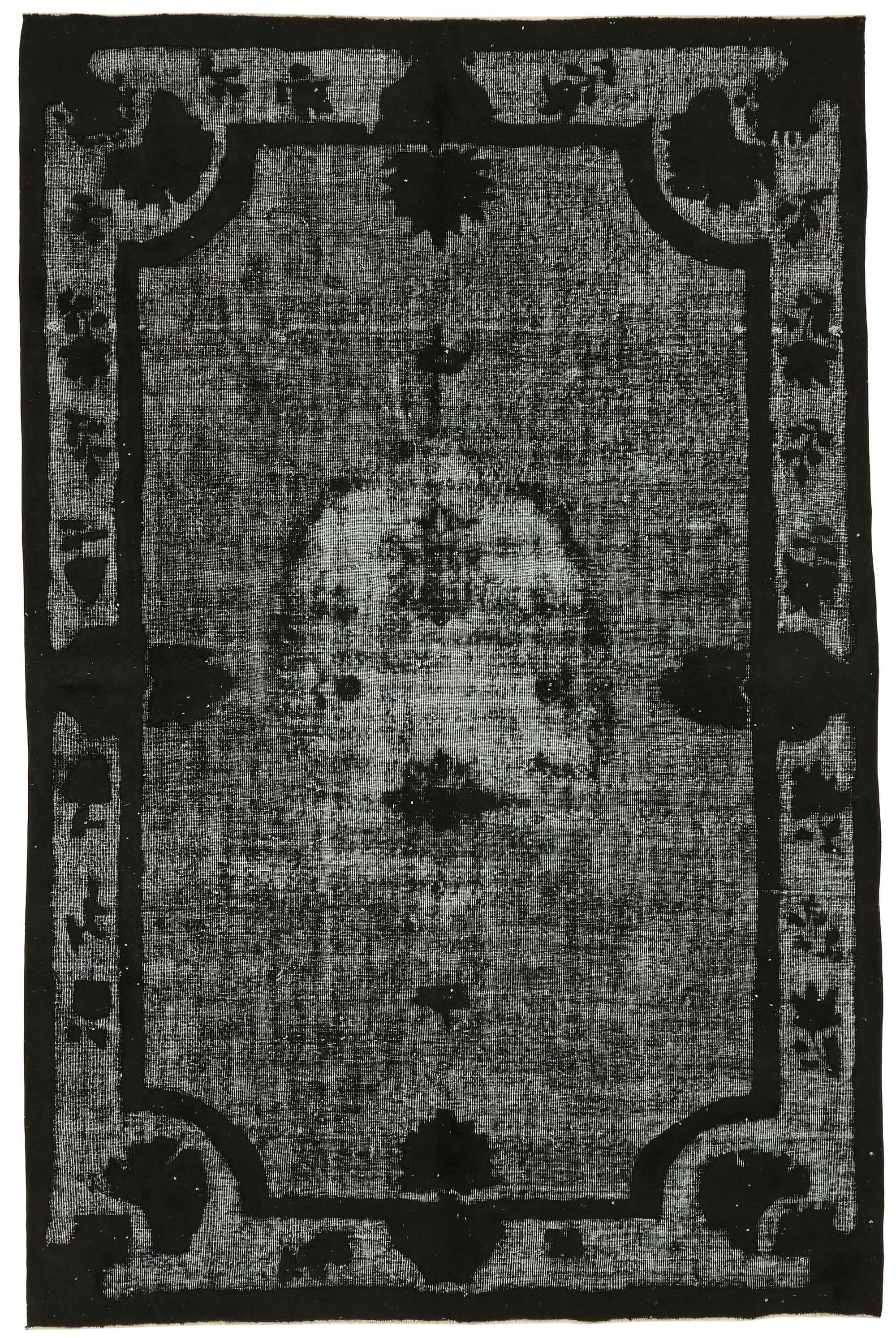 7x10 Vintage Hand-Carved Turkish Rug - 47119
