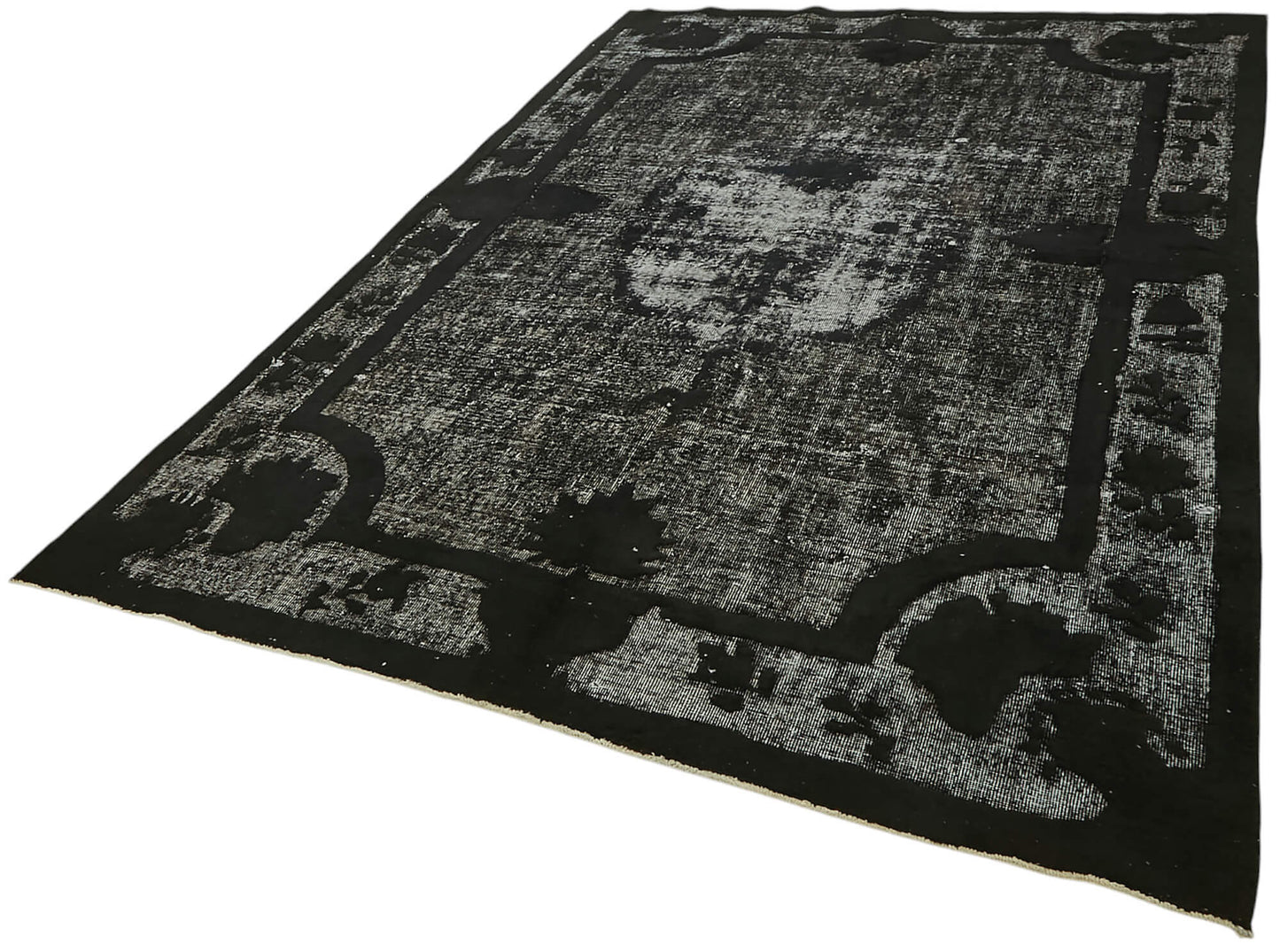 7x10 Vintage Hand-Carved Turkish Rug - 47119