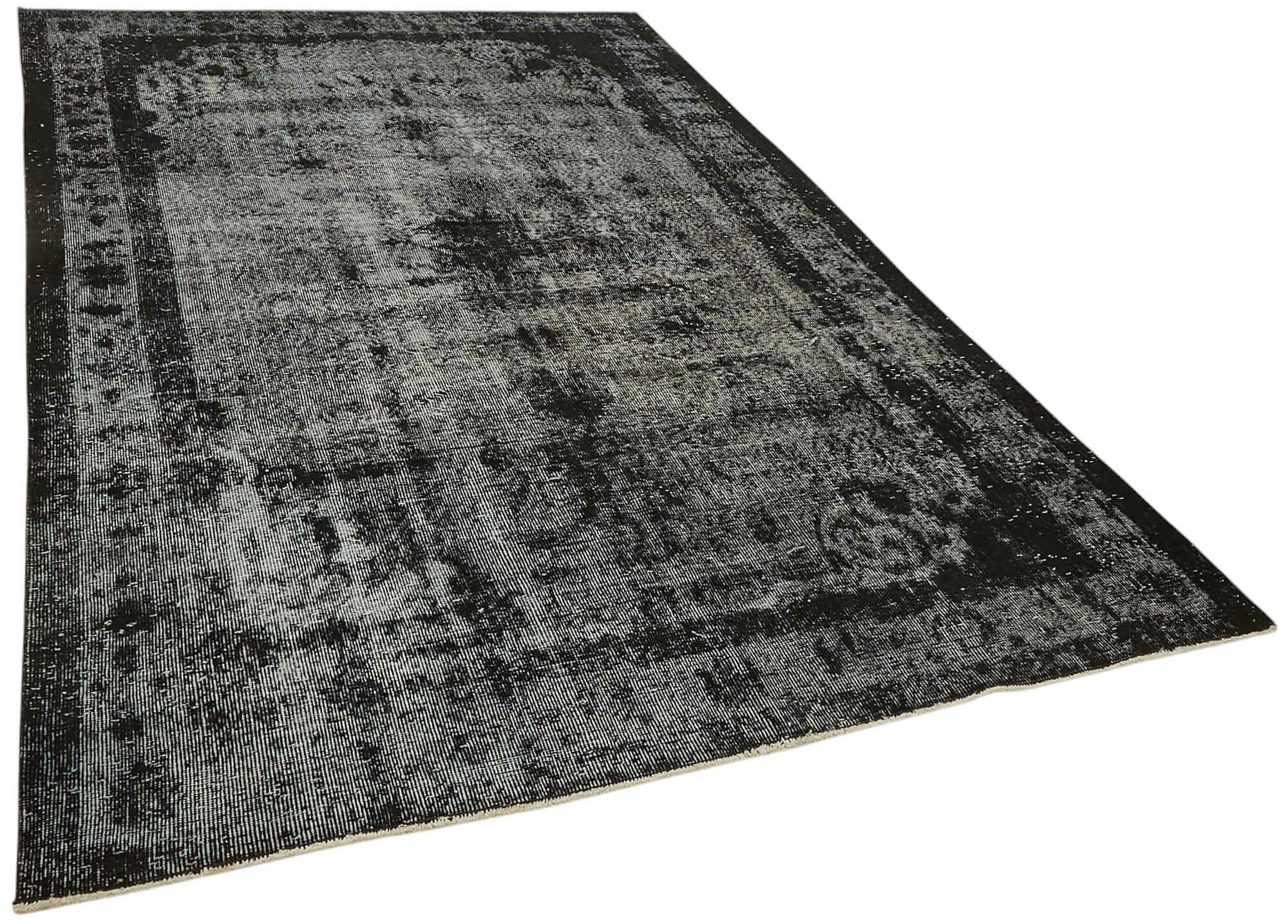 6x10 Vintage Hand-Carved Turkish Rug - 47121