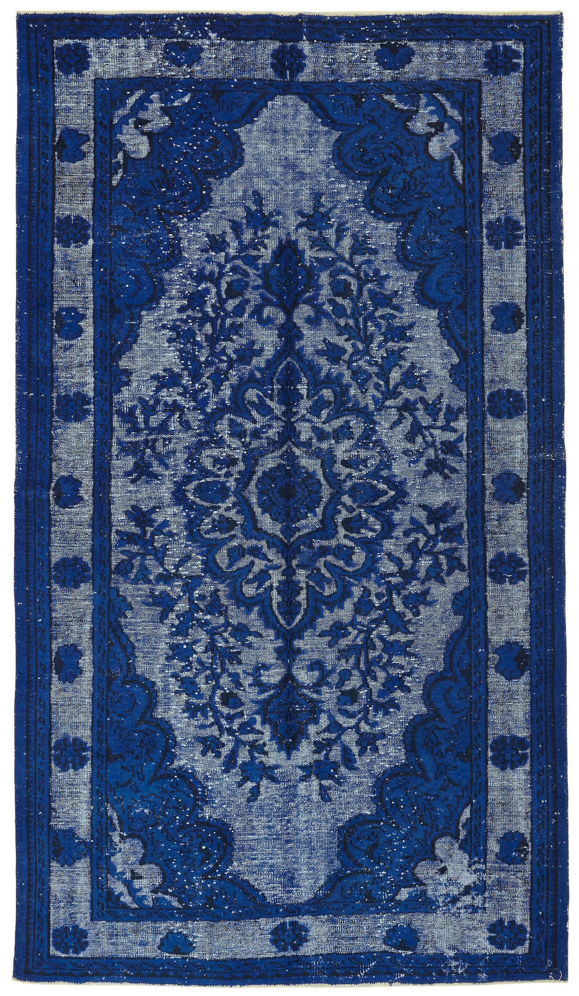 6x10 Vintage Hand-Carved Turkish Rug - 47123