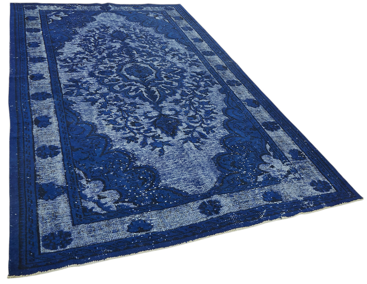 6x10 Vintage Hand-Carved Turkish Rug - 47123