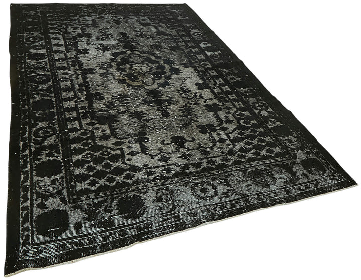 6x9 Vintage Hand-Carved Turkish Rug - 47124