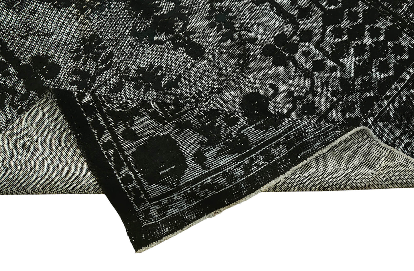 6x9 Vintage Hand-Carved Turkish Rug - 47124