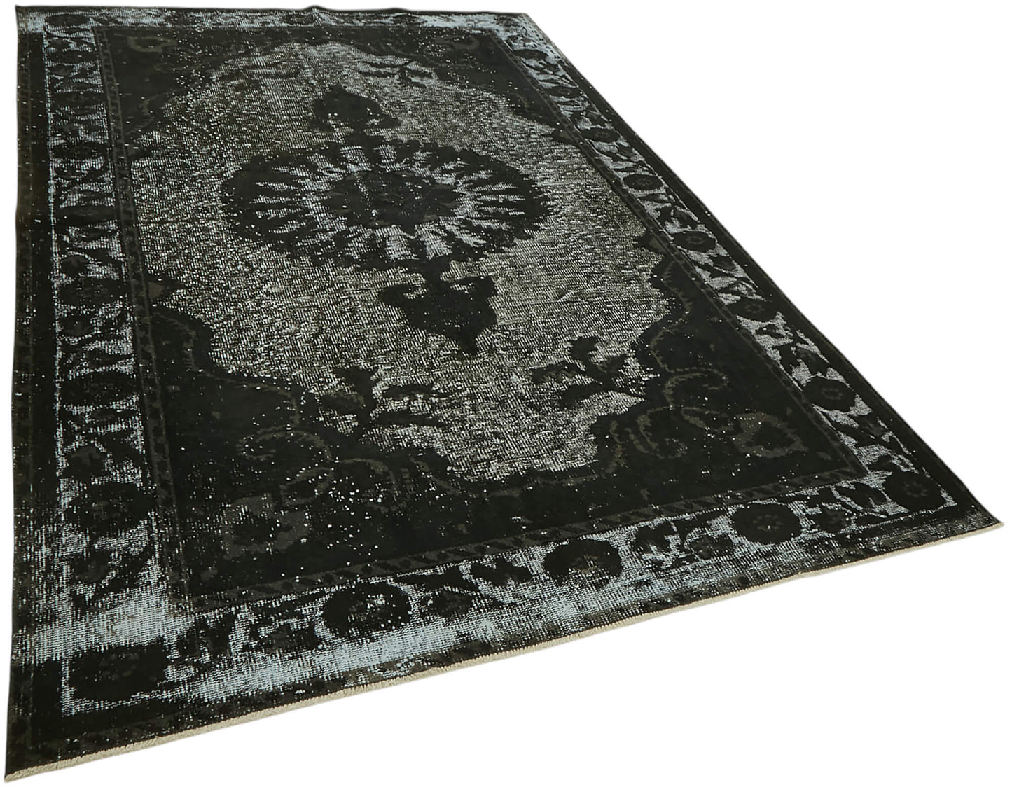 6x9 Vintage Hand-Carved Turkish Rug - 47125
